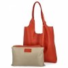 Kožené kabelka shopper bag Vittoria Gotti oranžová 165